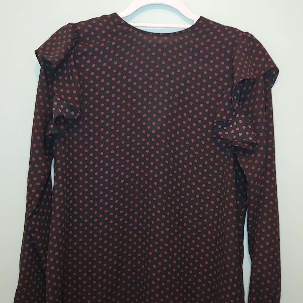 Who What Wear Polka Dot Blouse
